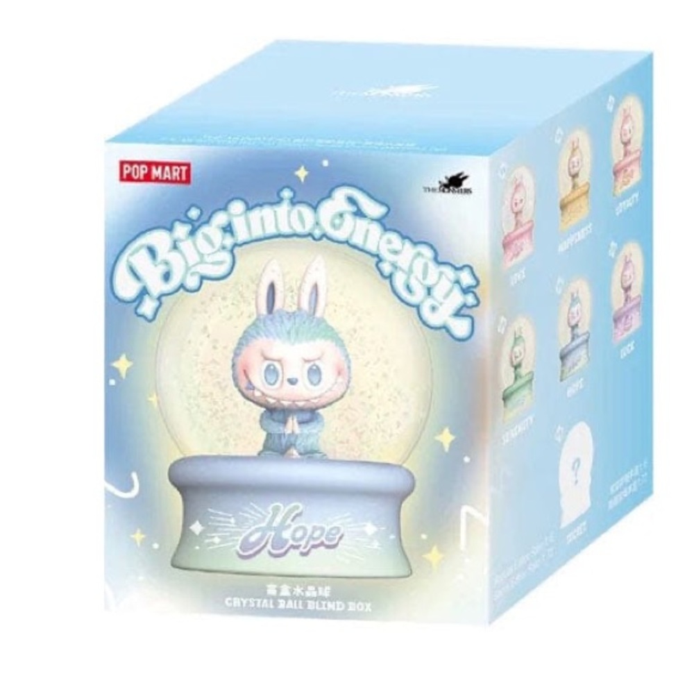Pop Mart Labubu Big Into Energy Crystal Ball Blind Box Snowglobe ❄️ Snow globe